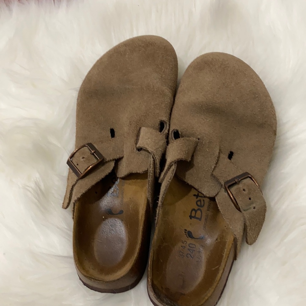 Birkenstock - Boston Suede in Taupe